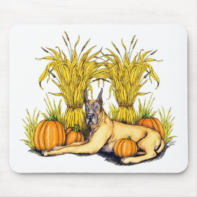 Great Dane Fawn Harvest Mousepad (Vorne)