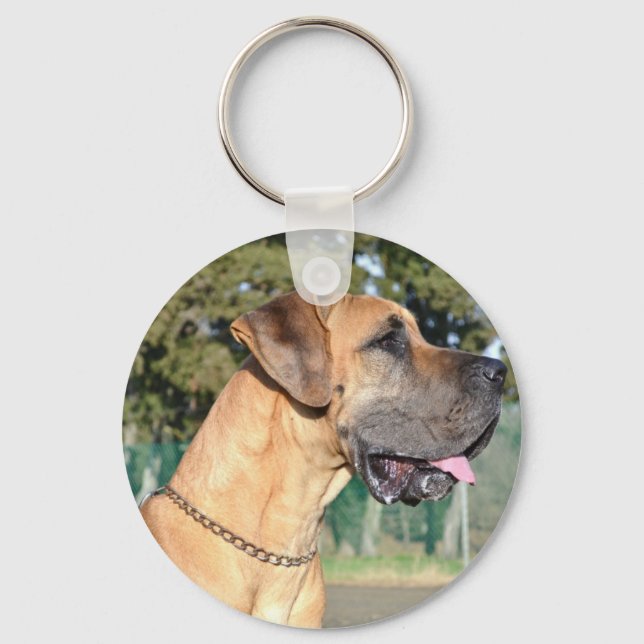 Great Dane Foto Schlüsselanhänger (Vorderseite)