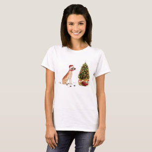 Great Dane Funny Christmas Dog mit Baum T-Shirt