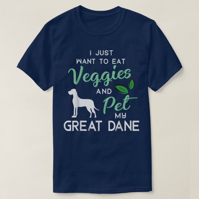 Great Dane Funny Vegan Dog Lover Eigentümer Xmas B T-Shirt (Design vorne)