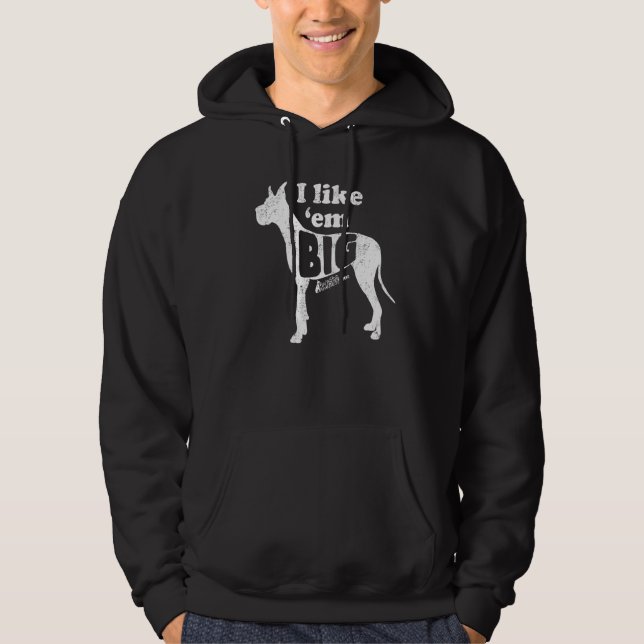 Great Dane Gear I like Em Big Dog Mama gepfropft O Hoodie (Vorderseite)