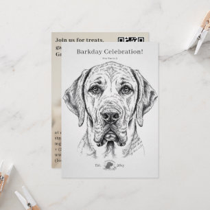 Great Dane Geburtstagseinladung Karte