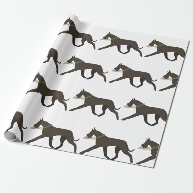 Great Dane Geschenkpapier (Ungerollt)