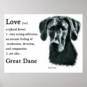 Great Dane Gips Poster