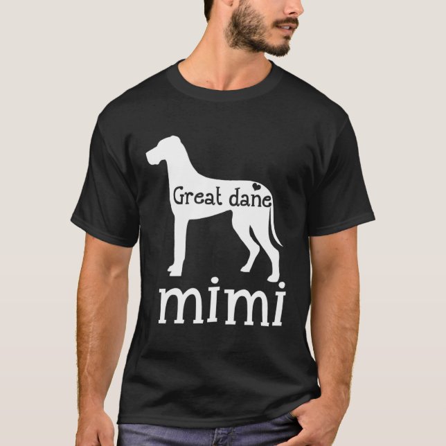 Great Dane Grandma Great Dane Mimi Dog Lover Mothe T-Shirt (Vorderseite)