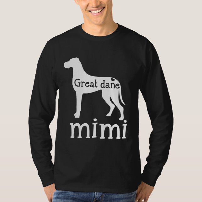 Great Dane Grandma Great Dane Mimi Dog Lover Mothe T-Shirt (Vorderseite)