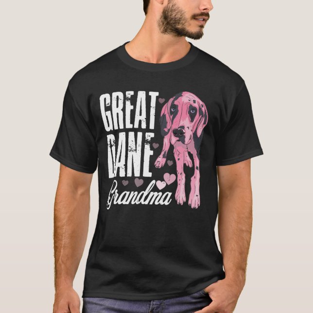 Great Dane Grandma Mens Womens Great Dane T-Shirt (Vorderseite)