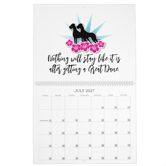 Great Dane Graphics Calendar Kalender (Jul 2027)