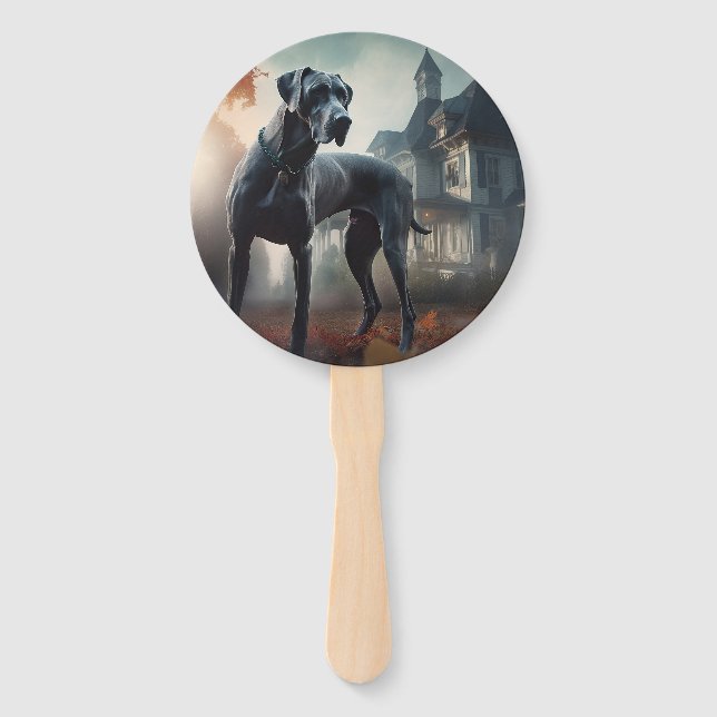 Great Dane Halloween Beängstigend Fächer (Vorderseite)