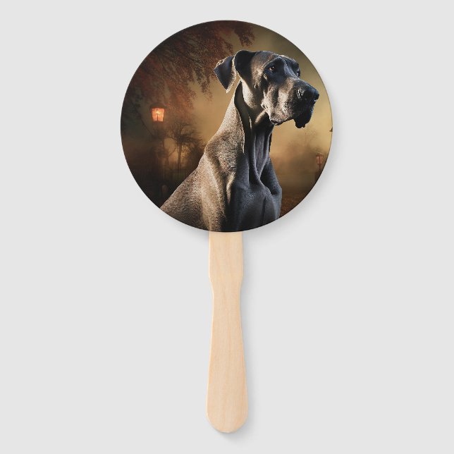 Great Dane Halloween Beängstigend Fächer (Vorderseite)