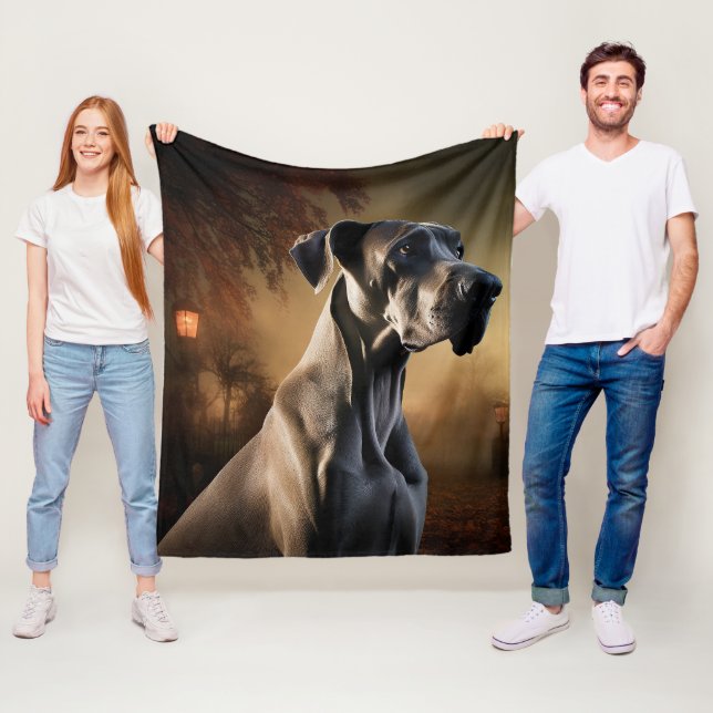Great Dane Halloween Beängstigend Fleecedecke (Beispiel)