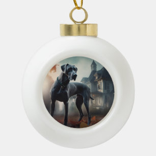 Great Dane Halloween Beängstigend Keramik Kugel-Ornament