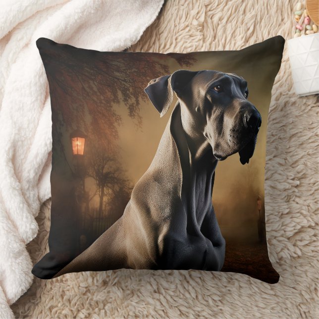 Great Dane Halloween Beängstigend Kissen (Decke)