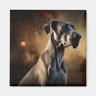 Great Dane Halloween Beängstigend Magnet