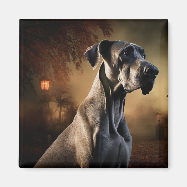 Great Dane Halloween Beängstigend Magnet (Vorne)
