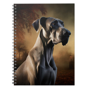 Great Dane Halloween Beängstigend Notizblock