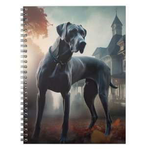 Great Dane Halloween Beängstigend Notizblock