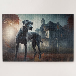 Great Dane Halloween Beängstigend Puzzle