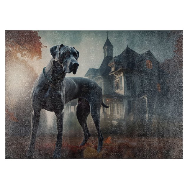 Great Dane Halloween Beängstigend Schneidebrett (Vorderseite)