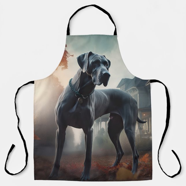 Great Dane Halloween Beängstigend Schürze (Vorderseite)