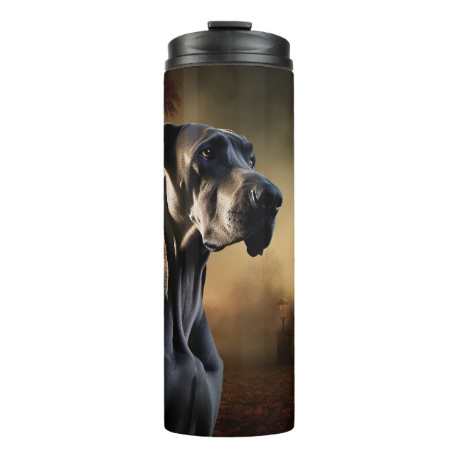 Great Dane Halloween Beängstigend Thermosbecher (Vorderseite)
