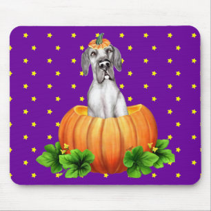 Great Dane Halloween Black UC Dane-O-Lantern Mousepad