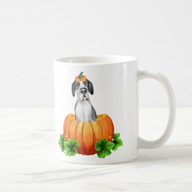 Great Dane Halloween Fawn/Mantal UC Brauch Kaffeetasse (Rechts)