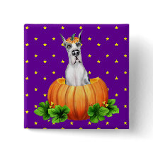 Great Dane Halloween Harlequin Dane-O-Lantern