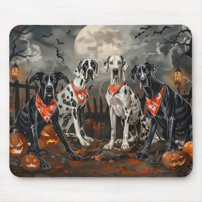 Great Dane Halloween Spooky Mousepad (Vorne)