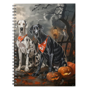 Great Dane Halloween Spooky Notizblock