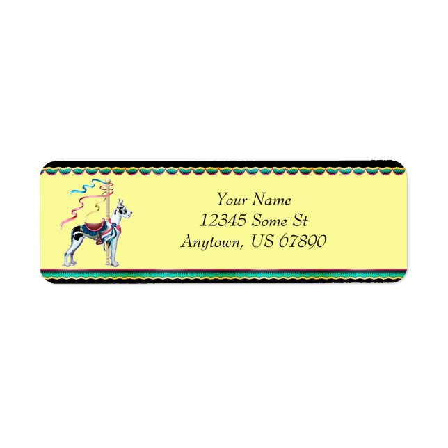 Great Dane Harlequin Carousel Labels (Vorne)