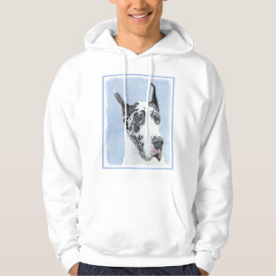 Great Dane (Harlequin) Malerei - Original Dog Art Hoodie