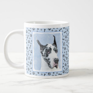 Great Dane (Harlequin) Malerei - Original Dog Art Jumbo-Tasse