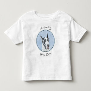 Great Dane (Harlequin) Malerei - Original Dog Art Kleinkind T-shirt