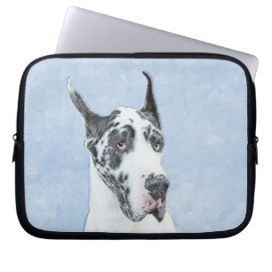 Great Dane (Harlequin) Malerei - Original Dog Art Laptopschutzhülle