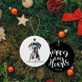 Great Dane Haustier Weihnachtsweihe Keramik Ornament