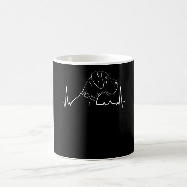 Great Dane Heart Rate Kaffeetasse (Mittel)