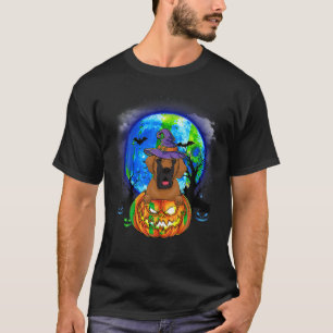 Great Dane Hexe Moon Pumpkin Beängstigend Hallowee T-Shirt