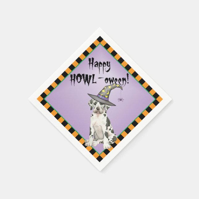 Great Dane Hexe Napkins Serviette (Ecke)