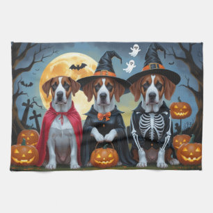 Great Dane Hogs Pumpkin Halloween Funny Geschirrtuch