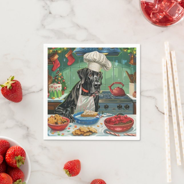 Great Dane Holiday Baking: Feierliche Weihnachten Serviette (Beispiel)