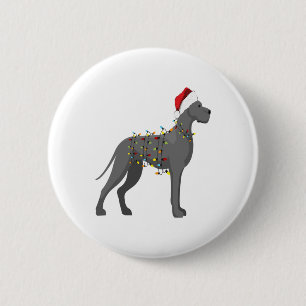 Great Dane Holiday Weihnachtslicht Button