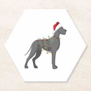 Great Dane Holiday Weihnachtslicht Untersetzer