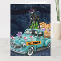 Great Dane Hund Halloween LKW Beängstigende Nacht