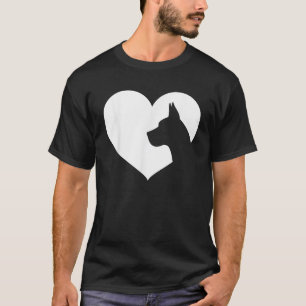 Great Dane Hund Herz Silhouette Great Dane T-Shirt