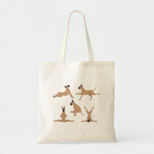 Great Dane Hund macht Yoga Tote Tasche