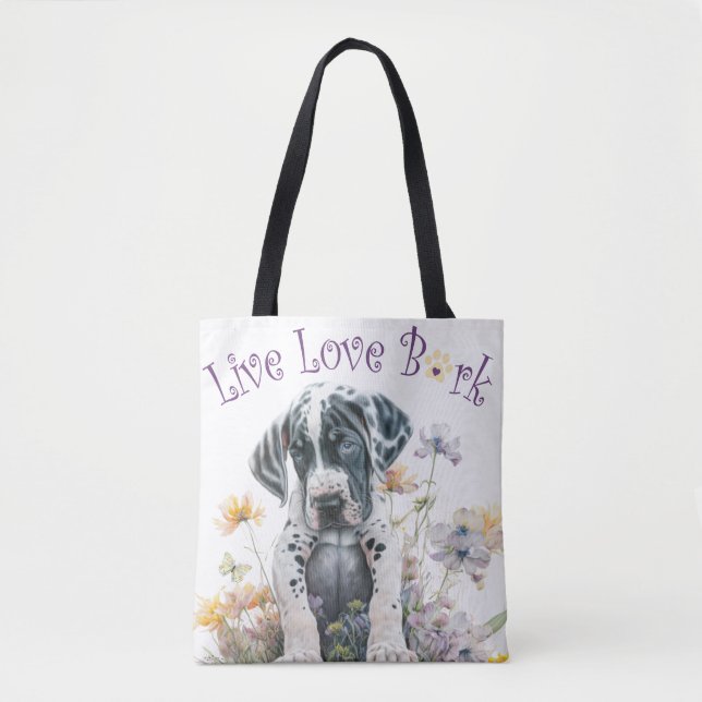Great Dane Hund Mama Floral (Vorderseite)