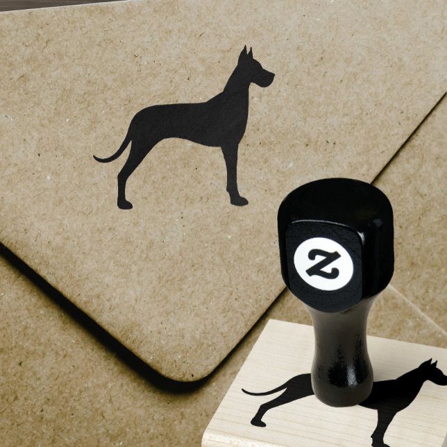 Great Dane Hund Rasse Silhouette Gummistempel (Von Creator hochgeladen)