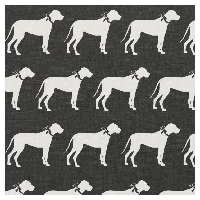 Great Dane Hund Silhouette Pet Stoff (Nahaufnahme)