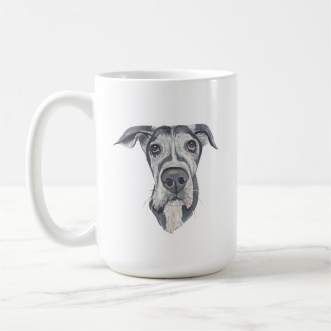 Great Dane Hund Tasse | 15 oz (Links)